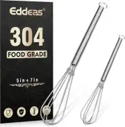 Mini whisk, Small Whisk 2 Pieces, 5+7 inch, 2Pcs Stainless Steel Whisks
