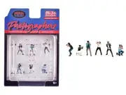 "Photographers" 6 piece Diecast Figure Set 6 Figures 1/64 Scale Models