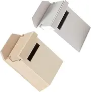 TOYANDONA 2pcs Mini Mailbox Wall Mounted Mailboxes Cartoon Marshmallow Outdoor Decoration Rainbow Flag Lapel Wheel Model Office Water Cup Mini Doll House Micro Scene Doll House Wood