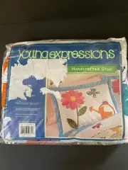 Pem America Young Expressions Handcrafted Sham Springtime Colorful Boho NEW!