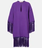 [Valentino] Valentino Cady Couture fringed minidress AU 14 purple