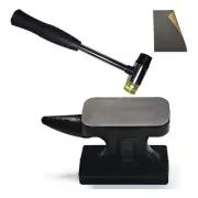 Iron Horn Anvil & Hammer Set, 1.15 Lb ForgedIron Anvil with Rubber Hammer3450