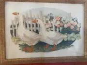 Strutting Geese By Picket Fence Crewel Kit Needle Treasures NIP 7x5