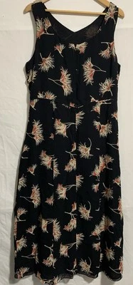 Next chiffon casual summer midi A-line lined dress size 18