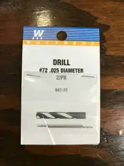 Walthers Hobby Tools: Drill Bits (pack of 2) .025" #72 947-72