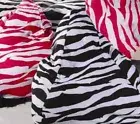 Brand NEW Zebra Stripe Beanbag Cover - Pink and White