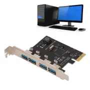 PCI E To USB 3.0 Expansion Card 4 Ports 5Gbps High Speed Supply Free Transmi CRY