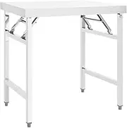 Stainless Steel Folding Work Table 85x60x80 cm - Heavy Duty Kitchen Prep Station with High Load Capacity, Easy Clean, Commercial Restaurant Use