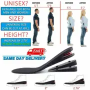 Unisex Shoe Insole Air Cushion Heel insert Increase Taller Height Lift 3 inch US