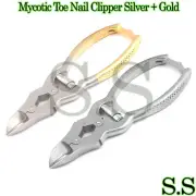 Mycotic Toe Nail Clipper Silver + Gold Surgical Instruments
