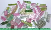 63 Carats Beautiful Natural Multi Colors Tourmaline Crystals types & Rough Grade