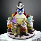 Disney Snow White Seven 7 Dwarfs Cookie Jar Extra LRG Heavy Rare Nostalgia READ