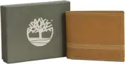 Timberland Men's Genuine Leather Billfold Wallet D01389/02 Tan