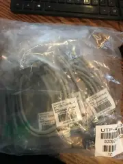 Junk Drawer Lot #6 - 10 - 3ft Grey Cat5E Ethernet Patch Cables (UTP-4P5-3S)