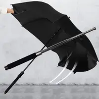 在飛比找ETMall東森購物網優惠-加大車載晴雨傘全自動加固風三天堂傘防曬兩用雨傘長柄紫外線男女