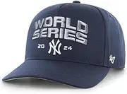 47 Brand NY New York Yankees 2024 World Series Cap, Adjustable Snapback Hat Navy Blue, Navy Blue, One Size