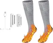 [Generic] 3.7V Heated Socks Foot Warmers for Men and Women, Electric Heating Socks, Washable Battery Heated Socks for Winter Skiing Hiking Fishing Riding, Keep