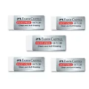 5x Faber-Castell Dust Free Eraser Drawing Rubber Eraser Pencil Graphic Sketch
