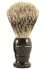 Edwin Jagger Imitation Ebony, Large, Best Badger Shaving Brush + Stand