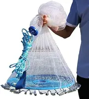 Flying Disc Tire Line Fishing Net, Hand-Throwing Net, Suitable for Fresh Water and Sea Water