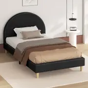 ALFORDSON Bed Frame Mattress Base Platform Fabric Charcoal - Single Size
