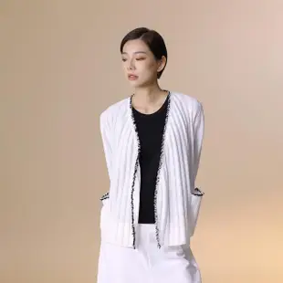 【giordano ladies】23FW_流蘇飾邊針織外套(02353506)