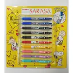 日本好市多 X ZEBRA SARASA史奴比聯名限定款 0.5MM中性筆 10色組 現貨