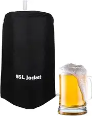 Beer Keg Cover | Beer Keg Cooler Insulation - Dustproof Waterproof Oxford Fabric Accessories With Zipper for Home, Outdoor Indoor, Black
