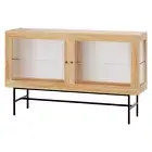 Artiss Buffet Sideboard Cupboard Cabinet Doors Storage Table Metal Legs Oak