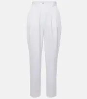 [Dolce & Gabbana] Dolce & Gabbana High-rise cotton straight pants AU 18 white