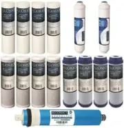 REVERSE OSMOSIS REPLACEMENT FILTER SET RO CARTRIDGES 15 PCS W/ 400 GPD MEMBRANE