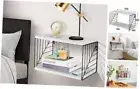 Floating Bedside Table Floating Nightstand Bedside Shelf Wall Mounted White