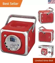 Limited Edition Red Bluetooth Boombox and CD Player - Portable Music System