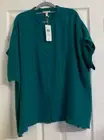 NWT $138 Eileen Fisher Esmeralda Organic Cotton Lofty Gauze Shirt 1X 2X 3X