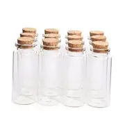 30ml 1.18" x 2.75" Mini/ Tiny Glass Jars with Wood Cork Stoppers, Wishing/