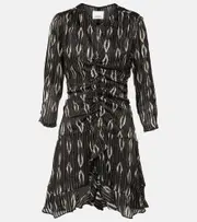 [Isabel Marant] Isabel Marant Octavia snake-effect silk-blend minidress AU 14 multicoloured