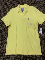 MENS VOLCOM YELLOW POLO SHORT SLEEVE SKATE SURF SHIRT M New