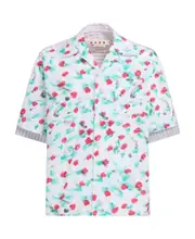 Marni Short-Sleeved Mix Printed Panelled Shirt IT50,IT56,IT44,IT48,IT46 White