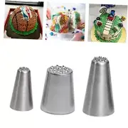 Grass Piping Tips Set, 3 Pieces Grass Piping Tips for Cake Decorating, Grass