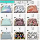 Custom Made Magic Conch Shell Beach Ocean Blue Quilt Duvet Doona Cover Bed Set