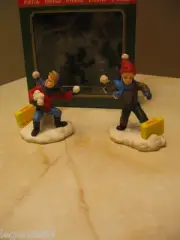 COCA COLA TOWN SQUARE ACCESSORY BOYS ARE BOYS THE SNOWBALL FIGHT #64333 NIB 1995