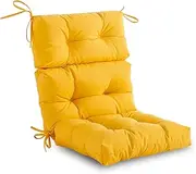 Lounger Cushion Pad, Sun Lounger Cushion Pad, Rabbit Velvet Reclining Armchair Pads, Garden Furniture Cushions, Indoor Outdoor Chaise Lounge Cushion for Outdoor Patio Beach, Yellow