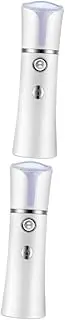 minkissy 2 Pcs Nano Spray Face Steamer 25ml Large Capacity 0.3um Ultrafine Spray Facial Spa Steamer Pore Cleaner Face Humidifier Portable and Rechargeable