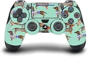 Official Cat Coquillette Dachshunds Art Mix Vinyl Sticker Gaming Skin Decal Cover Compatible with Sony PlayStation 4 PS4 DualShock 4 Controller