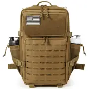 Military Tactical Backpack Large Army 3 Day Assault Pack Molle Rucksack (Khaki)
