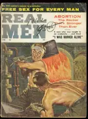 MAG: REAL MEN-APR 1962-PULP-GOOD GIRL ART-CRIME-KOREAN WAR FR