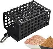 Fishing Bait Trap Cage, Portable Metal Bait Thrower, Iron Fish Tool, Square Feeder Basket, Carp Cage for Tackling, Sturdy and Easy to Use, 10x10x4 Inches