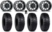 Method 409 15" Wheels Black (5+2) 30" Intersect Tires Textron Wildcat XX