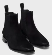 Handmade Mens Casual Suede Chelsea Boots, Men Square Toe Suede Ankle Boots