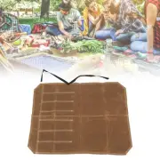 Camping Utensil Bag Canvas Cookware Knife Storage Bag Portable Tools Travel B JY